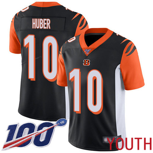 Cincinnati Bengals Limited Black Youth Kevin Huber Home Jersey NFL Footballl 10 100th Season Vapor Untouchable